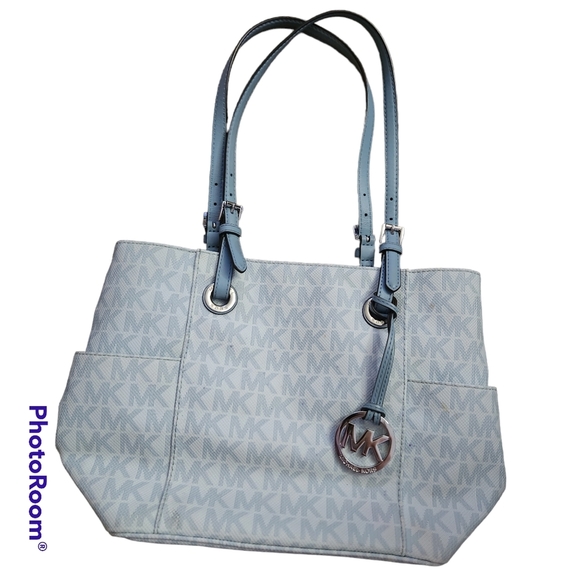 Michael Kors Handbags - Michael Kors Blue Medium Lego Tote